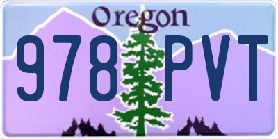 OR license plate 978PVT