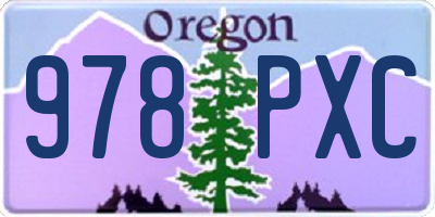 OR license plate 978PXC