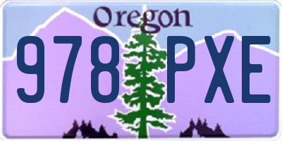 OR license plate 978PXE