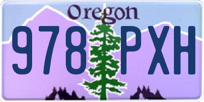 OR license plate 978PXH