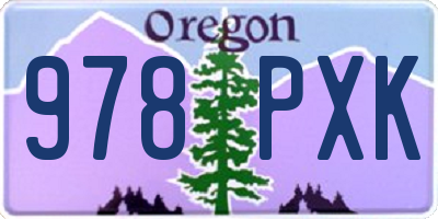 OR license plate 978PXK
