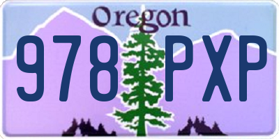 OR license plate 978PXP
