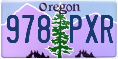 OR license plate 978PXR