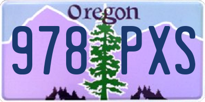 OR license plate 978PXS