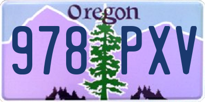 OR license plate 978PXV