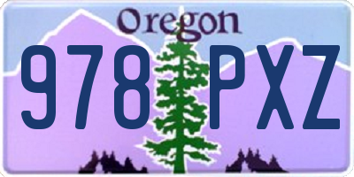 OR license plate 978PXZ