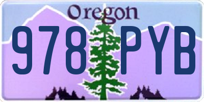OR license plate 978PYB