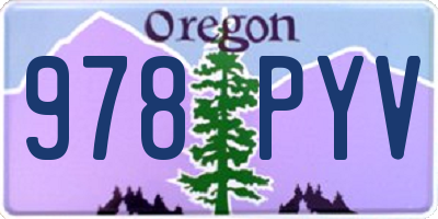 OR license plate 978PYV