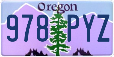 OR license plate 978PYZ