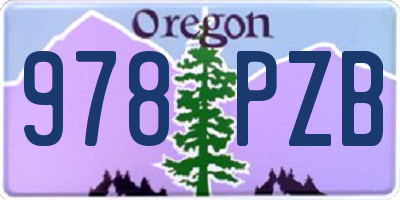 OR license plate 978PZB