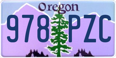 OR license plate 978PZC