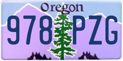 OR license plate 978PZG