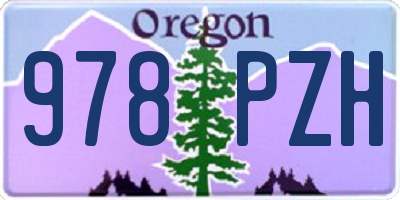 OR license plate 978PZH