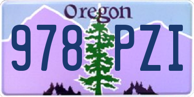 OR license plate 978PZI