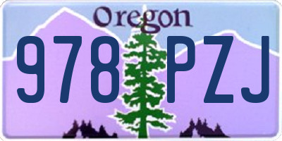 OR license plate 978PZJ