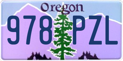 OR license plate 978PZL
