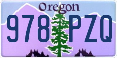 OR license plate 978PZQ