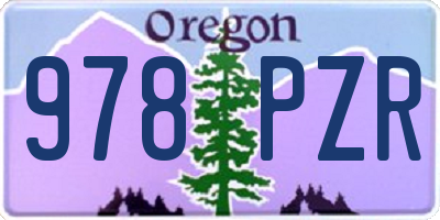 OR license plate 978PZR