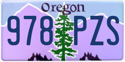 OR license plate 978PZS