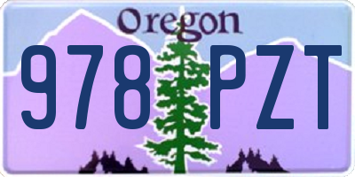 OR license plate 978PZT