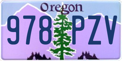 OR license plate 978PZV