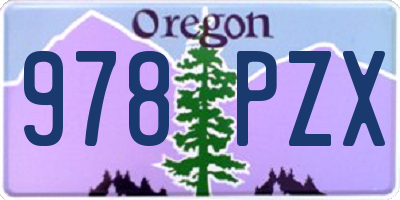 OR license plate 978PZX