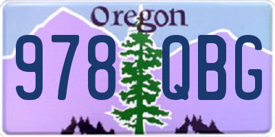 OR license plate 978QBG