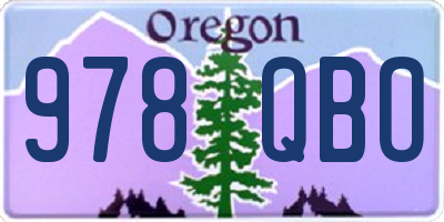 OR license plate 978QBO