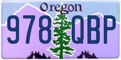 OR license plate 978QBP