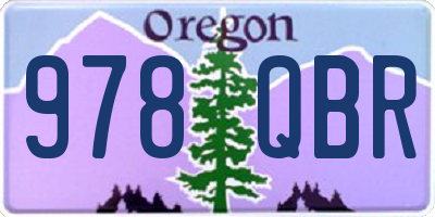 OR license plate 978QBR