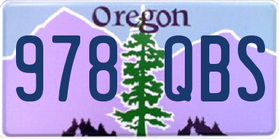 OR license plate 978QBS