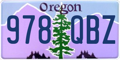 OR license plate 978QBZ