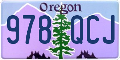 OR license plate 978QCJ