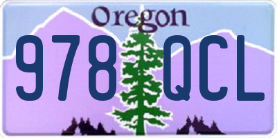 OR license plate 978QCL