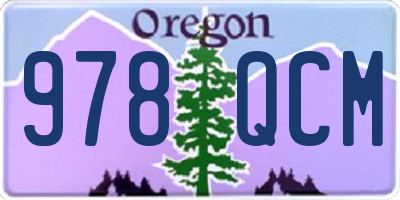 OR license plate 978QCM