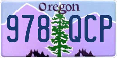 OR license plate 978QCP
