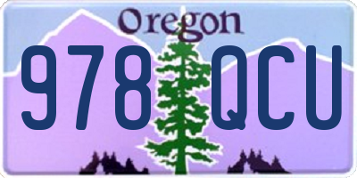 OR license plate 978QCU