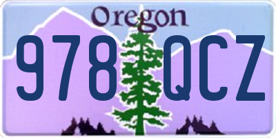 OR license plate 978QCZ