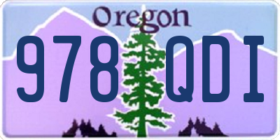 OR license plate 978QDI