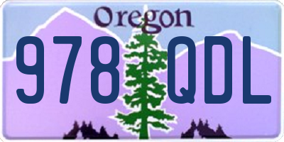 OR license plate 978QDL