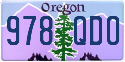 OR license plate 978QDO