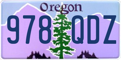 OR license plate 978QDZ