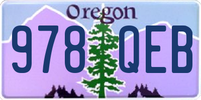OR license plate 978QEB