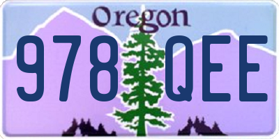 OR license plate 978QEE