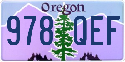 OR license plate 978QEF