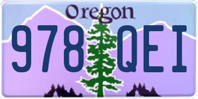 OR license plate 978QEI