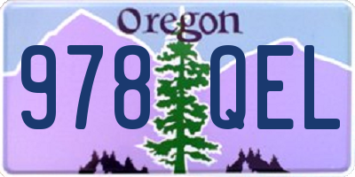 OR license plate 978QEL