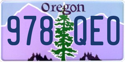 OR license plate 978QEO
