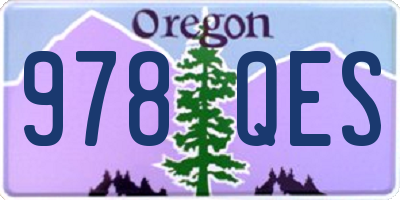 OR license plate 978QES