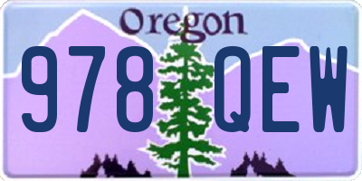 OR license plate 978QEW